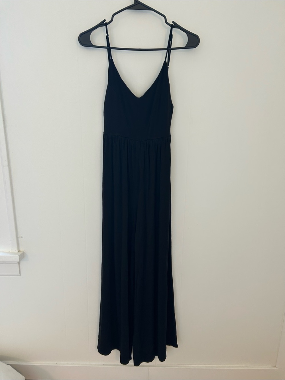 Z Supply Black V-Neck Romper with Spaghetti Straps